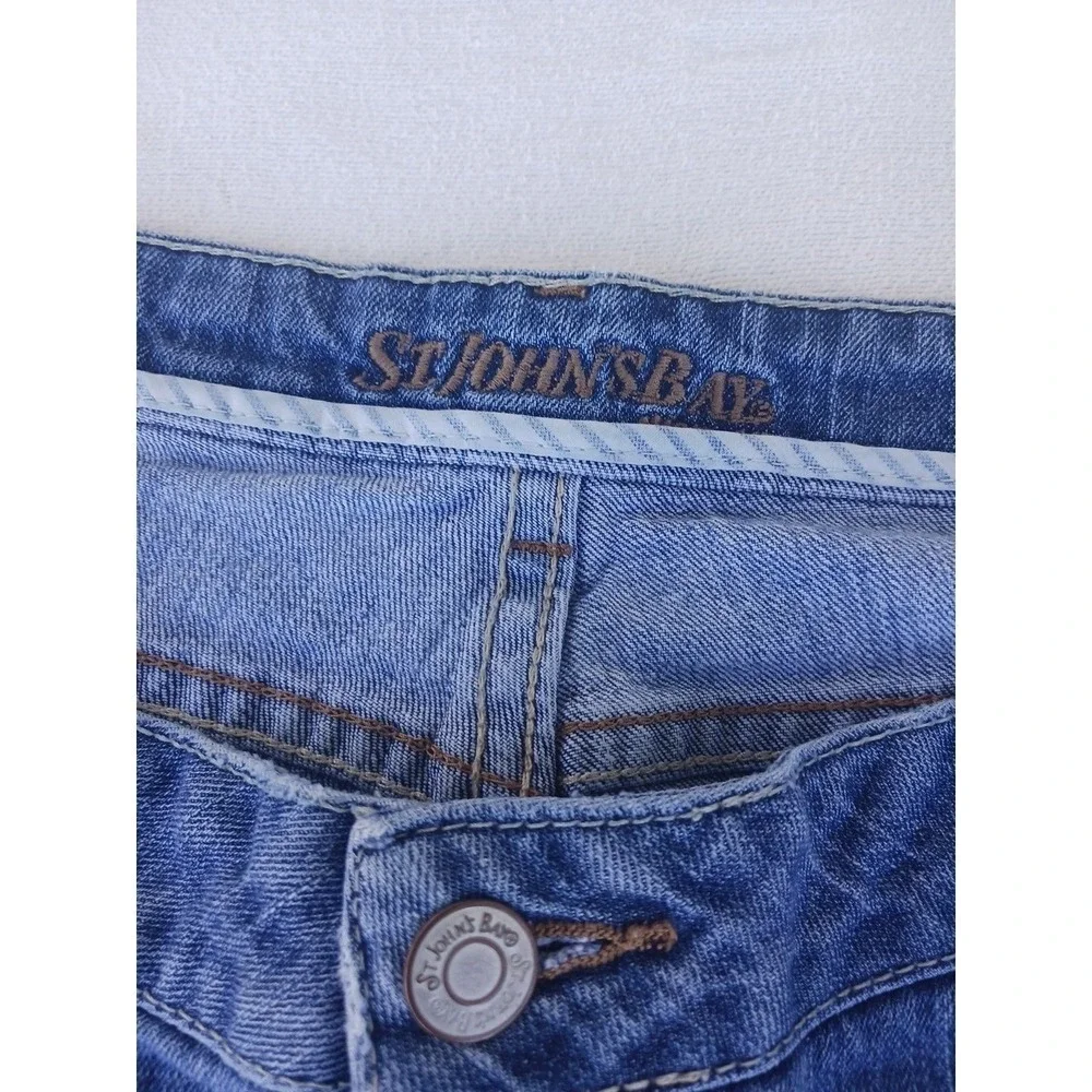 St. John's Bay Women's 18W Short Bootcut Jeans Raw Hem Altered Inseam‎ 35x26